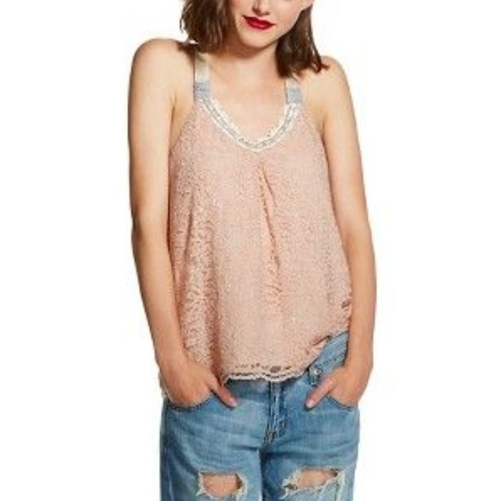 Xhilaration Flowy Lace Tank Top XS